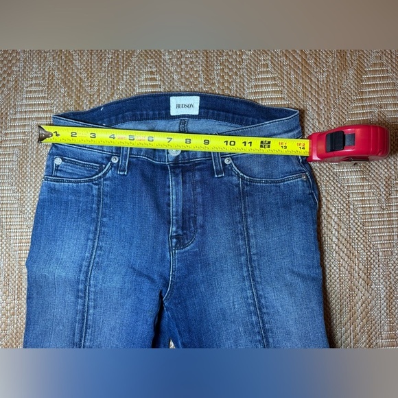 Hudson Nico Raw Hem Lace-Up Super Skinny Dark Wash Denim Jeans, Size 26 - Picture 9 of 9